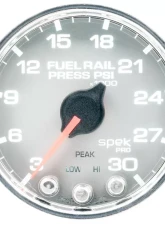 AutoMeter GAUGE; RAIL PRESS; 2 1/16in.; 30KPSI; STEPPER MOTOR W/PEAK/WARN; SLVR/CHRM; SPEK                                     - P32121 - Image 2