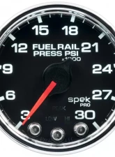 AutoMeter GAUGE; RAIL PRESS; 2 1/16in.; 30KPSI; STEPPER MOTOR W/PEAK/WARN; BLK/CHRM; SPEK                                     - P32131 - Image 2