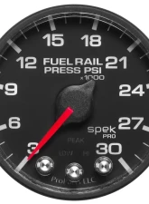 AutoMeter GAUGE; RAIL PRESS; 2 1/16in.; 30KPSI; STEPPER MOTOR W/PEAK/WARN; BLK/BLK; SPEK                                     - P321328 - Image 7
