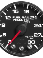 AutoMeter GAUGE; RAIL PRESS; 2 1/16in.; 30KPSI; STEPPER MOTOR W/PEAK/WARN; BLK/BLK; SPEK                                     - P321328 - Image 2