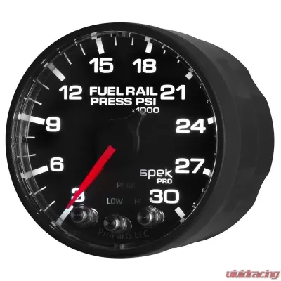 AutoMeter GAUGE; RAIL PRESS; 2 1/16in.; 30KPSI; STEPPER MOTOR W/PEAK/WARN; BLK/BLK; SPEK - P321328
