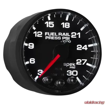 AutoMeter GAUGE; RAIL PRESS; 2 1/16in.; 30KPSI; STEPPER MOTOR W/PEAK/WARN; BLK/BLK; SPEK - P321328