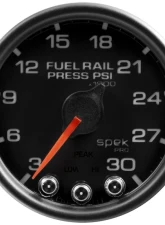 AutoMeter GAUGE; RAIL PRESS; 2 1/16in.; 30KPSI; STEPPER MOTOR W/PEAK/WARN; BLK/BLK; SPEK                                     - P32132 - Image 3