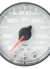 AutoMeter GAUGE; OIL TEMP; 2 1/16in.; 300deg.F; STEPPER MOTOR W/PEAK/WARN; WHT/BLK; SPEK-P                                     - P322128 - Image 2