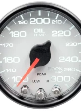 AutoMeter GAUGE; OIL TEMP; 2 1/16in.; 300deg.F; STEPPER MOTOR W/PEAK/WARN; WHT/BLK; SPEK-P                                     - P32212 - Image 2