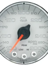 AutoMeter GAUGE; OIL TEMP; 2 1/16in.; 300deg.F; STEPPER MOTOR W/PK/WRN; SLVR/CHRM; SPEK-PR                                     - P322218 - Image 3