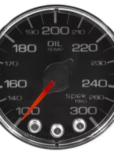 AutoMeter GAUGE; OIL TEMP; 2 1/16in.; 300deg.F; STEPPER MOTOR W/PEAK/WARN; BLK/CHRM; SPEK-                                     - P322318 - Image 3
