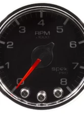 AutoMeter GAUGE; TACH; 2 1/16in.; 8K RPM; W/SHIFT LIGHT/PEAK MEM; BLK/CHRM; SPEK-PRO                                     - P33431 - Image 3