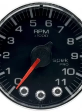 AutoMeter GAUGE; TACH; 2 1/16in.; 11K RPM; W/SHIFT LIGHT/PEAK MEM; BLK/CHRM; SPEK-PRO                                     - P336318 - Image 3