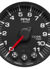 AutoMeter GAUGE; TACH; 2 1/16in.; 11K RPM; W/SHIFT LIGHT/PEAK MEM; BLK/BLK; SPEK-PRO                                     - P336328 - Image 7