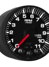 AutoMeter GAUGE; TACH; 2 1/16in.; 11K RPM; W/SHIFT LIGHT/PEAK MEM; BLK/BLK; SPEK-PRO                                     - P336328 - Image 7