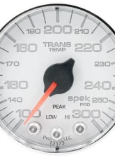 AutoMeter GAUGE; TRANS TEMP; 2 1/16in.; 300deg.F; STEPPER MOTOR W/PK/WRN; WHT/CHRM; SPEK-P                                     - P342118 - Image 3
