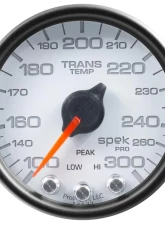 AutoMeter GAUGE; TRANS TEMP; 2 1/16in.; 300deg.F; STEPPER MOTOR W/PEAK/WRN; WHT/BLK; SPEK-                                     - P34212 - Image 3