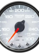 AutoMeter GAUGE; TRANS TEMP; 2 1/16in.; 300deg.F; STEPPER MOTOR W/PEAK/WRN; WHT/BLK; SPEK-                                     - P34212 - Image 2