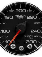 AutoMeter GAUGE; TRANS TEMP; 2 1/16in.; 300deg.F; STEPPER MOTOR W/PK/WRN; BLK/CHRM; SPEK-P                                     - P342318 - Image 3