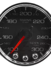 AutoMeter GAUGE; TRANS TEMP; 2 1/16in.; 300deg.F; STEPPER MOTOR W/PK/WRN; BLK/CHRM; SPEK-P                                     - P34231 - Image 3