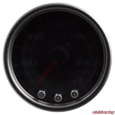 AutoMeter GAUGE; TRANS TEMP; 2 1/16in.; 300deg.F; STPR MTR W/PK/WRN; BLK/SMOKE/BLK; SPEK-P - P34252