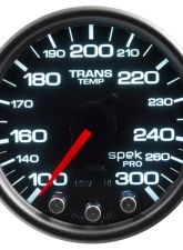AutoMeter GAUGE; TRANS TEMP; 2 1/16in.; 300deg.F; STPR MTR W/PK/WRN; BLK/SMOKE/BLK; SPEK-P                                     - P34252 - Image 2