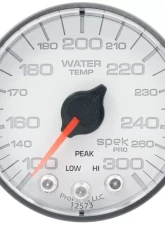 AutoMeter GAUGE; WATER TEMP; 2 1/16in.; 300deg.F; STEPPER MOTOR W/PEAK/WARN; WHT/BLK; SPEK                                     - P346128 - Image 3