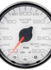 AutoMeter GAUGE; WATER TEMP; 2 1/16in.; 300deg.F; STEPPER MOTOR W/PEAK/WARN; WHT/BLK; SPEK                                     - P34612 - Image 3