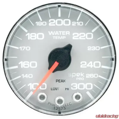 AutoMeter GAUGE; WATER TEMP; 2 1/16in.; 300deg.F; STEPPER MOTOR W/PEAK/WARN; SLVR/CHRM; SP - P346218