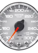AutoMeter GAUGE; WATER TEMP; 2 1/16in.; 300deg.F; STEPPER MOTOR W/PEAK/WARN; SLVR/CHRM; SP                                     - P34621 - Image 2