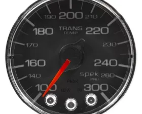 AutoMeter GAUGE; WATER TEMP; 2 1/16in.; 300deg.F; STEPPER MOTOR W/PEAK/WARN; BLK/CHRM; SPE