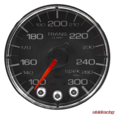 AutoMeter GAUGE; WATER TEMP; 2 1/16in.; 300deg.F; STEPPER MOTOR W/PEAK/WARN; BLK/CHRM; SPE - P346318