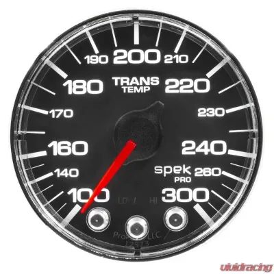 AutoMeter GAUGE; WATER TEMP; 2 1/16in.; 300deg.F; STEPPER MOTOR W/PEAK/WARN; BLK/CHRM; SPE - P346318