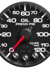 AutoMeter 2-1/16in. OIL PRESS; 0-120 PSI; BFB; ECU; SPEK                                     - P525328 - Image 2
