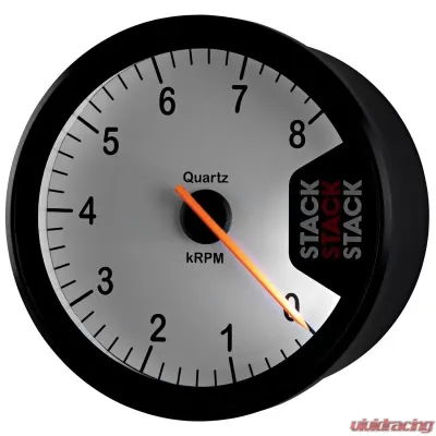 AutoMeter TACHOMETER; CLUBMAN; 80MM; WHITE; 0-8K RPM - ST200-08W