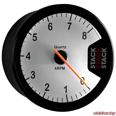 AutoMeter TACHOMETER; CLUBMAN; 80MM; WHITE; 0-8K RPM - ST200-08W
