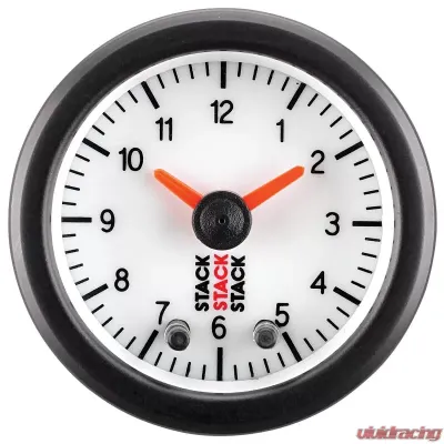 AutoMeter GAUGE; ANALOG CLOCK; WHT - ST3367