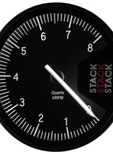 AutoMeter TACHOMETER; PROFESSIONAL; ACTION REPLAY; 125MM; BLK; 0-8K RPM                                     - ST430-08 - Image 3