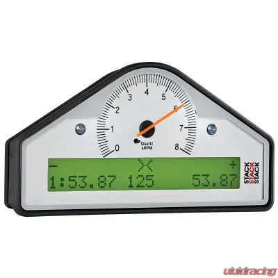 AutoMeter STREET DASH White 0-8K RPM Gauge, 7.5 in. Analog/Digital Display, Universal Fit - ST8130-B-EC