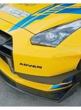 JUN Carbon Fiber STD Front Under Diffuser Nissan GT-R R35 09-16                                     - 8014M-N002 - Image 4