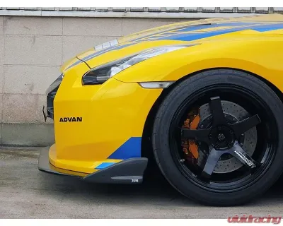 JUN Carbon Fiber STD Front Under Diffuser Nissan GT-R R35 09-16 - 8014M-N002