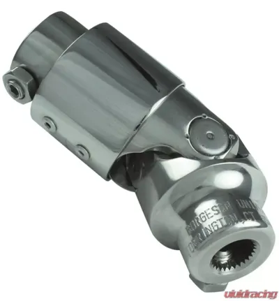Borgeson Steering U-Joint/Vibration Damper; Polished Stainless; 3/4-36 X 3/4V - 163455