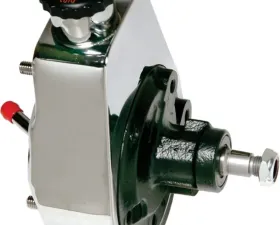 Borgeson P/S Pump; Saginaw Self Contained; Chrome; Mustang Pressure