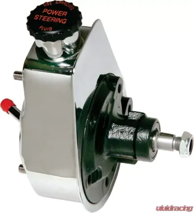 Borgeson P/S Pump; Saginaw Self Contained; Chrome; Mustang Pressure - 800313