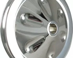 Borgeson Power Steering Pump Pulley; 4-5/8in. Diameter; Polished; 1-Row; Keyway