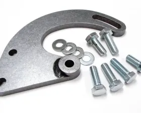 Borgeson Power Steering Pump Bracket; Steel; SBC/LWP