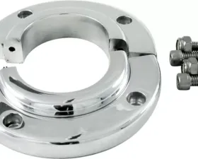Borgeson Split Swivel Floor Mount For 2 1/4in. Steering Column; Machine Finish Aluminum