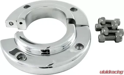 Borgeson Split Swivel Floor Mount For 2in. Steering Column; Machine Finish Aluminum - 909007