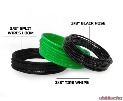 Up Down Air Jeep JK Tire Inflator System 4 Tire For 18-20 Jeep Wrangler 2/4 Door W/Engine Mount With Box, Fittings, Hoses and Storage Bag Black - 218-1819