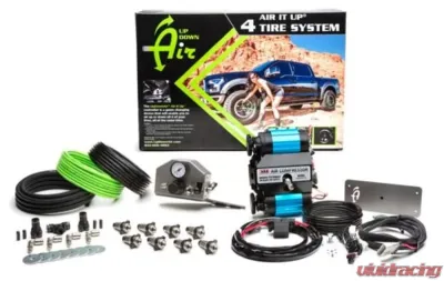 Up Down Air 4 Tire Inflation System Ford Raptor Engine Bay W/Engine Mount With Box, Fittings, Hoses and Storage Bag Black - 220-0118