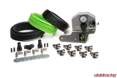 Up Down Air Jeep JK Tire Inflator System 4 Tire For 07-18 Wrangler JK 2/4 Door W/Engine Mount With Box, Fittings, Hoses and Storage Bag Black - 269-0717