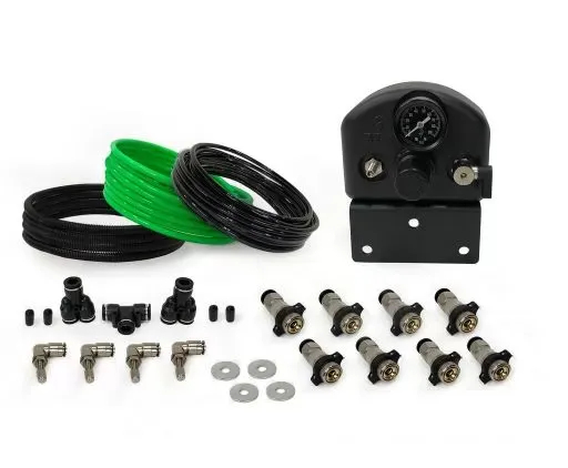 Up Down Air Tire Inflator System 4 Tire Universal With Box, Fittings, Hoses and Storage Bag Black - 88-9999