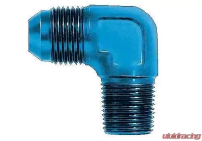 Aeroquip Adapter Fitting 90 Deg Alum #8 to 1/2 NPT - FBM2038