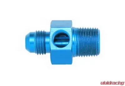 Aeroquip Universal #8 to 3/8in NPT Str Adpt w/ 1/8in NPT Port - FCM2279
